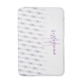 Naam Monogram Farmhouse Lavender Flower Pattern Badmat (Voorkant Verticaal)