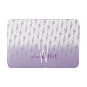 Naam Monogram Farmhouse Lavender Flower Pattern Badmat (Voorkant)