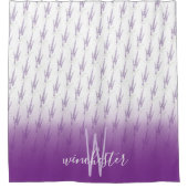 Naam Monogram Farmhouse Lavender Flower Pattern Douchegordijn (Voorkant)