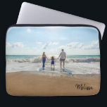 Naam Monogram foto Laptop Sleeve<br><div class="desc">Pas dit stijlvolle muisstootkussen aan door de foto te vervangen door een van uw eigen en jouw naam of monogram toe te voegen.</div>