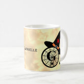 Naam Monogram G Halloween Sky Witch Spiders Koffiemok (Voorkant rechts)