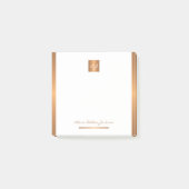 Naam monogram gepersonaliseerd goud post-it® notes (Voorkant)