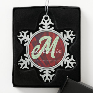 Naam Monogram Gepersonaliseerde Kerst Ornament