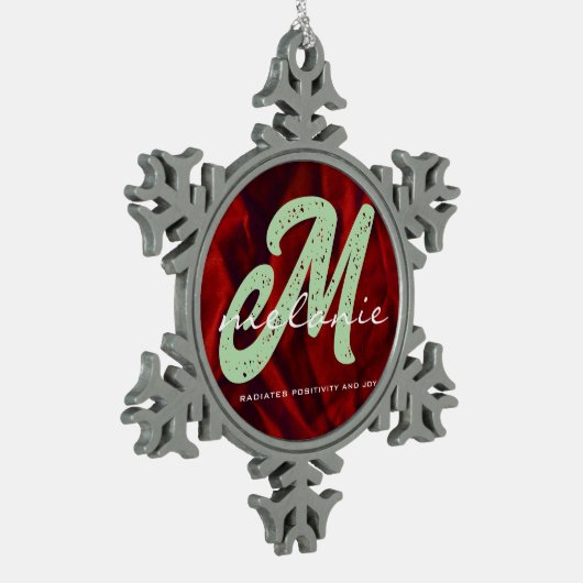 Naam Monogram Gepersonaliseerde Kerst Ornament (Links)