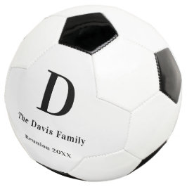 Naam monogram gezinshereniging eenvoudig voetbal