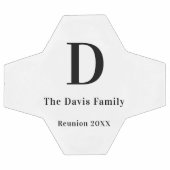 Naam monogram gezinshereniging eenvoudig voetbal (Enkel)