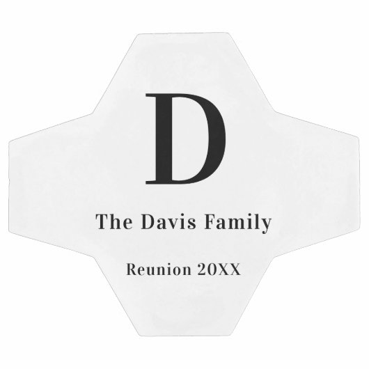 Naam monogram gezinshereniging eenvoudig voetbal (Enkel)