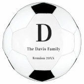 Naam monogram gezinshereniging eenvoudig voetbal (Voorkant)