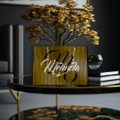 Naam monogram Gold Stripes VIP-Jubileum Groot Cadeauzakje