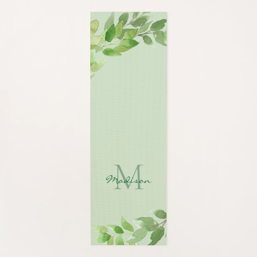 Naam Monogram Green Yogamat (Voorkant)