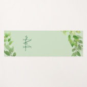 Naam Monogram Green Yogamat (Voorkant (horizontaal))