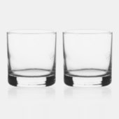 Naam & Monogram in Grijs Whisky Glas (Rechts)