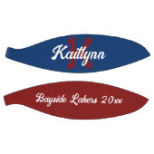 Naam monogram, initiaal en team maroon basketbal (Panelen)