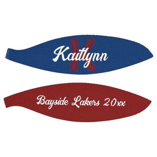 Naam monogram, initiaal en team maroon basketbal (Panelen)