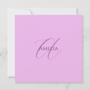 Naam Monogram Initiaal Letter Orchidee & Lila