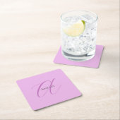 Naam Monogram Initiaal Letter Orchidee & Lila Kartonnen Onderzetters (Insitu)