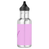 Naam Monogram Initiaal Letter Orchidee & Lila Waterfles (Rechts)