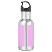 Naam Monogram Initiaal Letter Orchidee & Lila Waterfles (Achterkant)