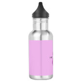 Naam Monogram Initiaal Letter Orchidee & Lila Waterfles (Links)