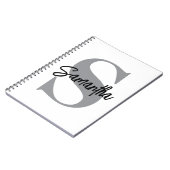 Naam Monogram Initiaal Notitieboek (Linkerzijde)