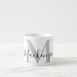 Naam Monogram Initiaal personaliseren Espresso Kop