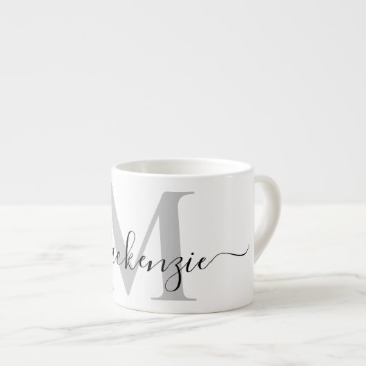 Naam Monogram Initiaal personaliseren Espresso Kop (Voorkant rechts)