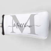 Naam Monogram Initiaal personaliseren Golfheadcover (Voorkant)