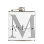 Naam Monogram Initiaal personaliseren Heupfles (Voorkant)