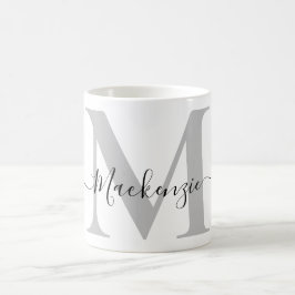 Naam Monogram Initiaal personaliseren Koffiemok