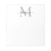 Naam Monogram Initiaal personaliseren Notitieblok (Voorkant)