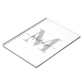 Naam Monogram Initiaal personaliseren Notitieboek (Linkerzijde)
