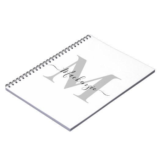 Naam Monogram Initiaal personaliseren Notitieboek (Linkerzijde)
