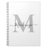 Naam Monogram Initiaal personaliseren Notitieboek (Voorkant)