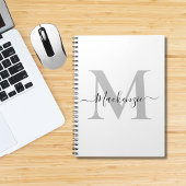 Naam Monogram Initiaal personaliseren Notitieboek