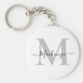 Naam Monogram Initiaal personaliseren Sleutelhanger (Voorkant)