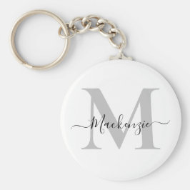 Naam Monogram Initiaal personaliseren Sleutelhanger
