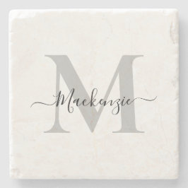 Naam Monogram Initiaal personaliseren Stenen Onderzetter