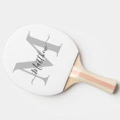 Naam Monogram Initiaal personaliseren Tafeltennisbatje (Zijkant)