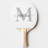 Naam Monogram Initiaal personaliseren Tafeltennisbatje (Voorkant)