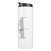 Naam Monogram Initiaal personaliseren Thermosbeker (Geroteerd rechts)