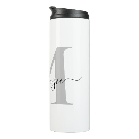 Naam Monogram Initiaal personaliseren Thermosbeker (Geroteerd rechts)