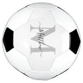Naam Monogram Initiaal personaliseren Voetbal (Gedraaid)