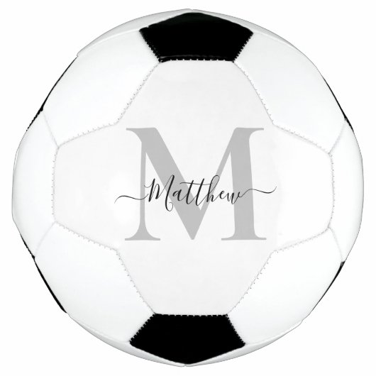 Naam Monogram Initiaal personaliseren Voetbal (Voorkant)