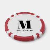 Naam Monogram Initiaal Poker Chips (Enkel)