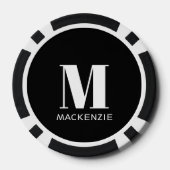 Naam Monogram Initiaal Poker Chips (Achterkant)
