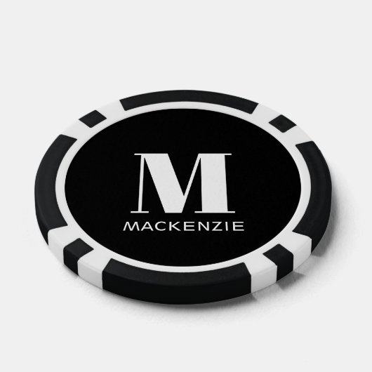 Naam Monogram Initiaal Poker Chips (Enkel)