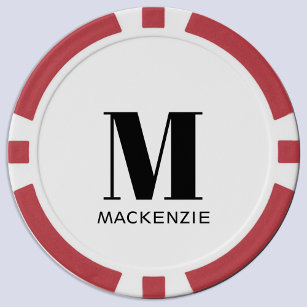Naam Monogram Initiaal Poker Chips