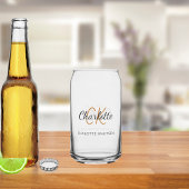 Naam monogram initiaal schrift blikvorm glas