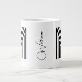 Naam & Monogram JumboCup | gepersonaliseerd Initia Grote Koffiekop (Voorkant)