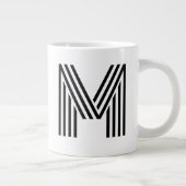 Naam & Monogram JumboCup | gepersonaliseerd Initia Grote Koffiekop (Rechts)